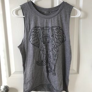Grey elephant tank top